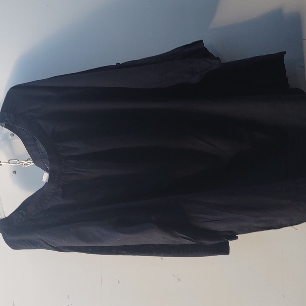 Caslon 2X Black Sheer Summer Top